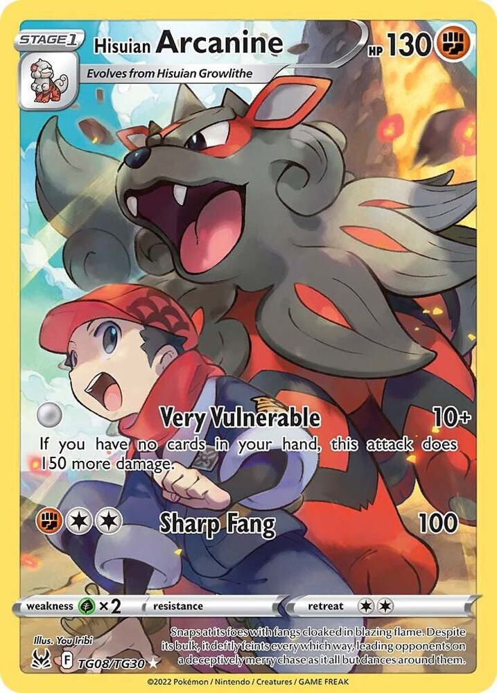 Hisuian Arcanine TG08/TG30 (SWSH11: Lost Origin Trainer Gallery)  - Holofoil | Good Games Adelaide SA