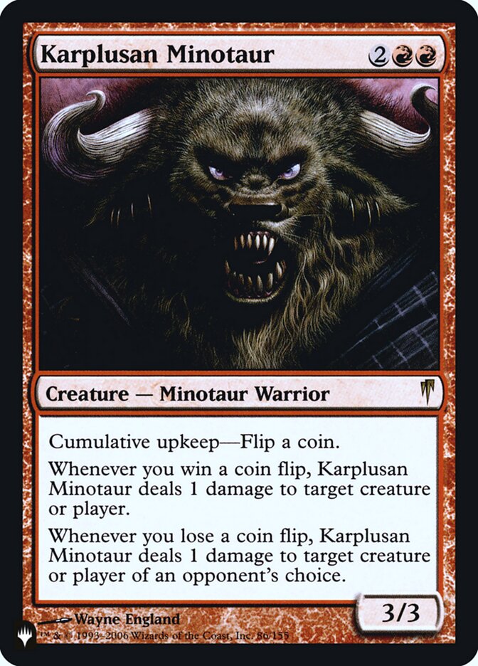 Karplusan Minotaur 86 (The List Reprints)  - Foil | Good Games Adelaide SA