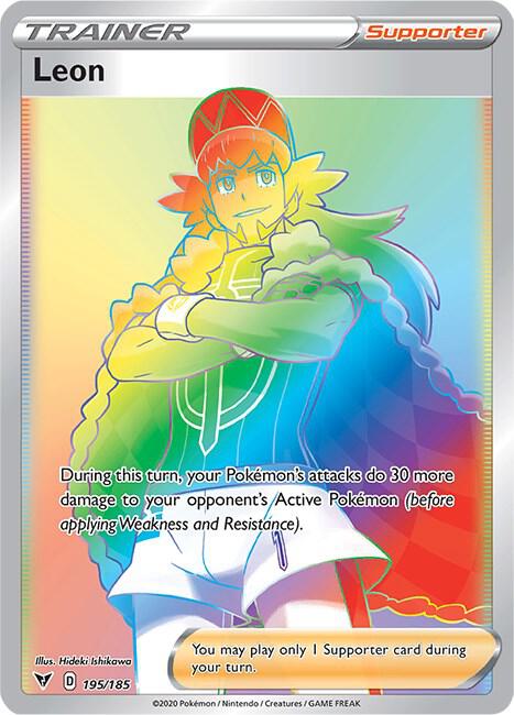 Leon Secret 195/185 (SWSH04: Vivid Voltage)  - Holofoil | Good Games Adelaide SA