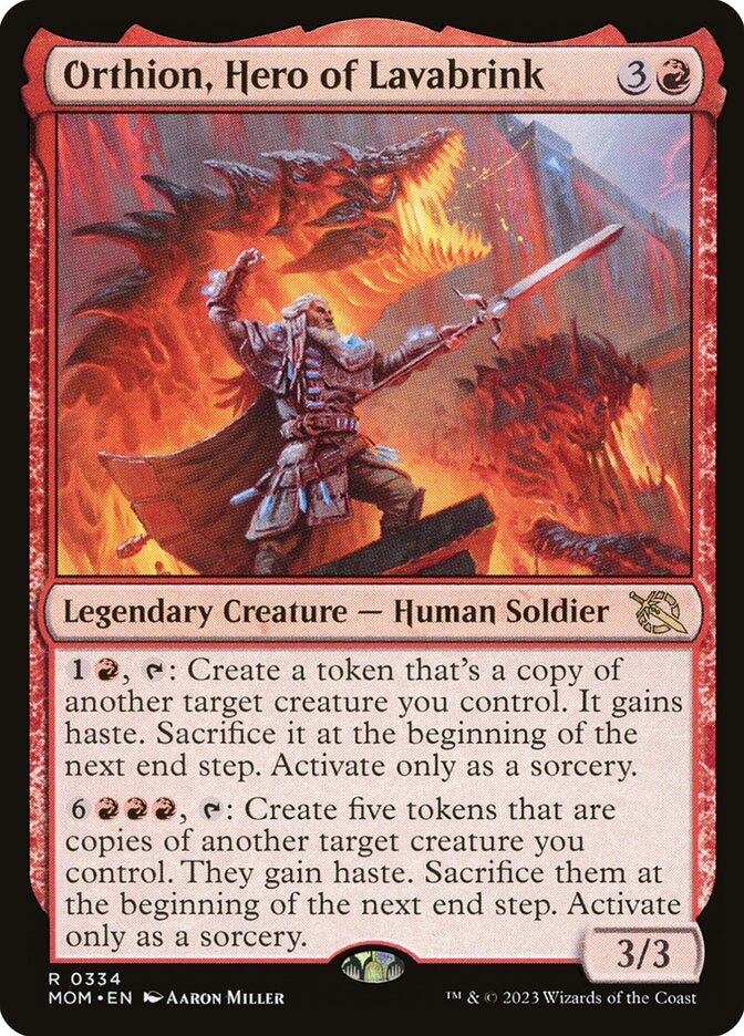 Orthion, Hero of Lavabrink 334 (March of the Machine)  - Foil | Good Games Adelaide SA