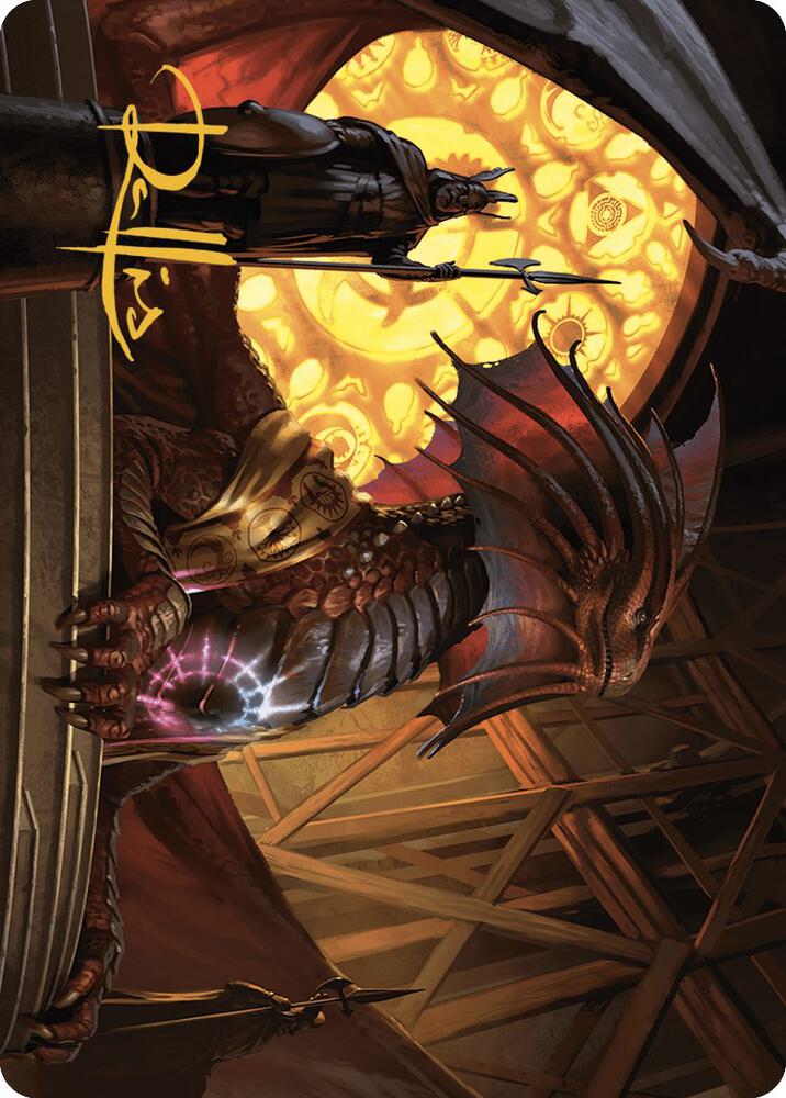 Niv Mizzet Guildpact Art Card 21 49 Gold Stamped Signature 21 (Art Series: Murders at Karlov Manor)  | Good Games Adelaide SA