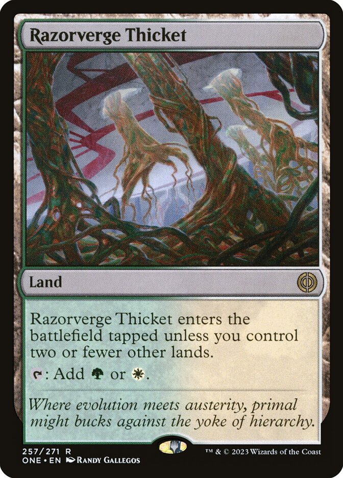 Razorverge Thicket 257 (Phyrexia: All Will Be One)  - Foil | Good Games Adelaide SA