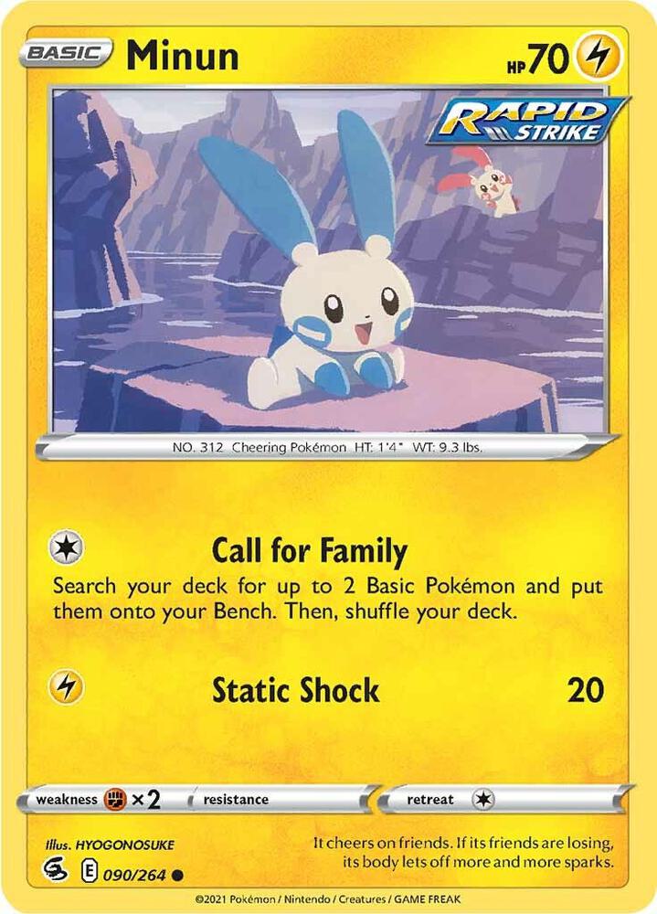 Minun 090/264 (SWSH08: Fusion Strike)  | Good Games Adelaide SA