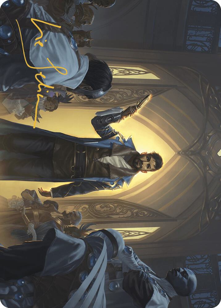 Auspicious Arrival Art Card Gold Stamped Signature 2 (Art Series: Murders at Karlov Manor)  | Good Games Adelaide SA