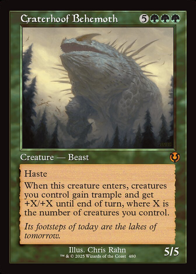 Craterhoof Behemoth Retro Frame 480 (Innistrad Remastered)  - Retro Foil | Good Games Adelaide SA