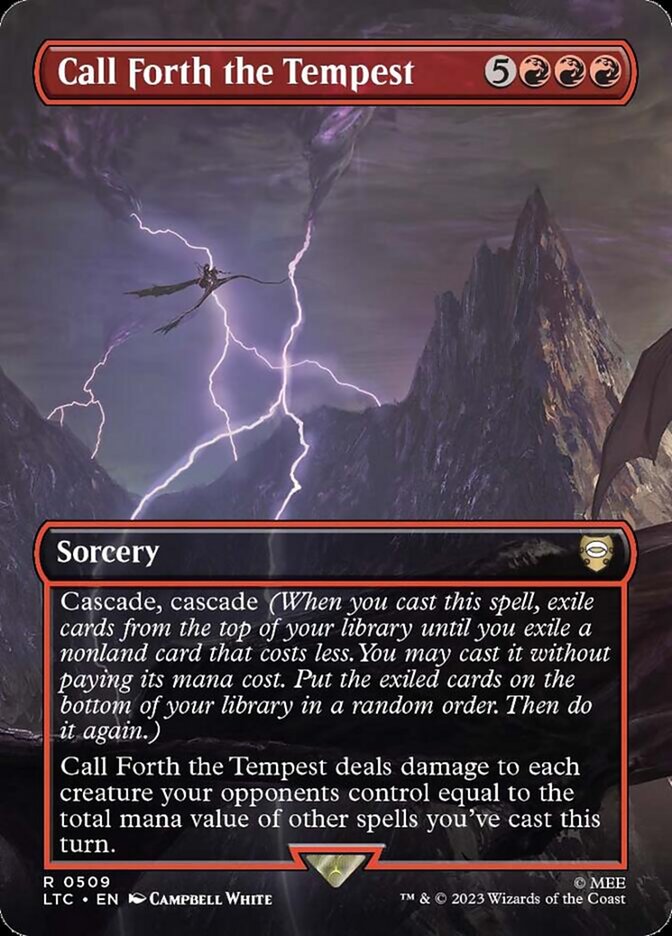 Call Forth the Tempest Borderless 509 (Commander: The Lord of the Rings: Tales of Middle-earth)  - Borderless Foil | Good Games Adelaide SA
