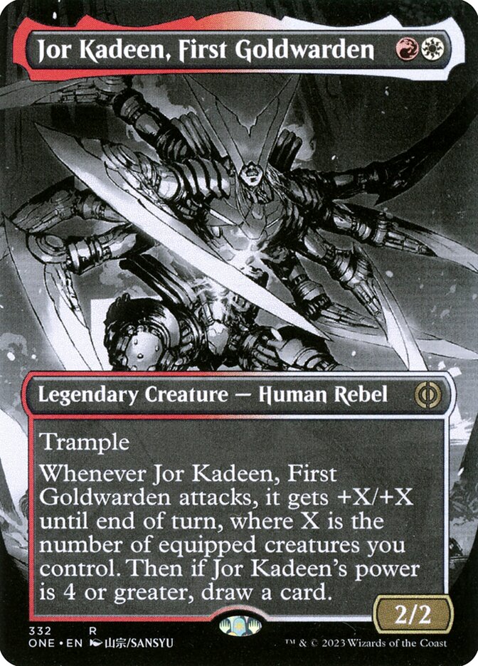 Jor Kadeen, First Goldwarden 332/271 (Phyrexia: All Will Be One)  - Borderless Foil | Good Games Adelaide SA
