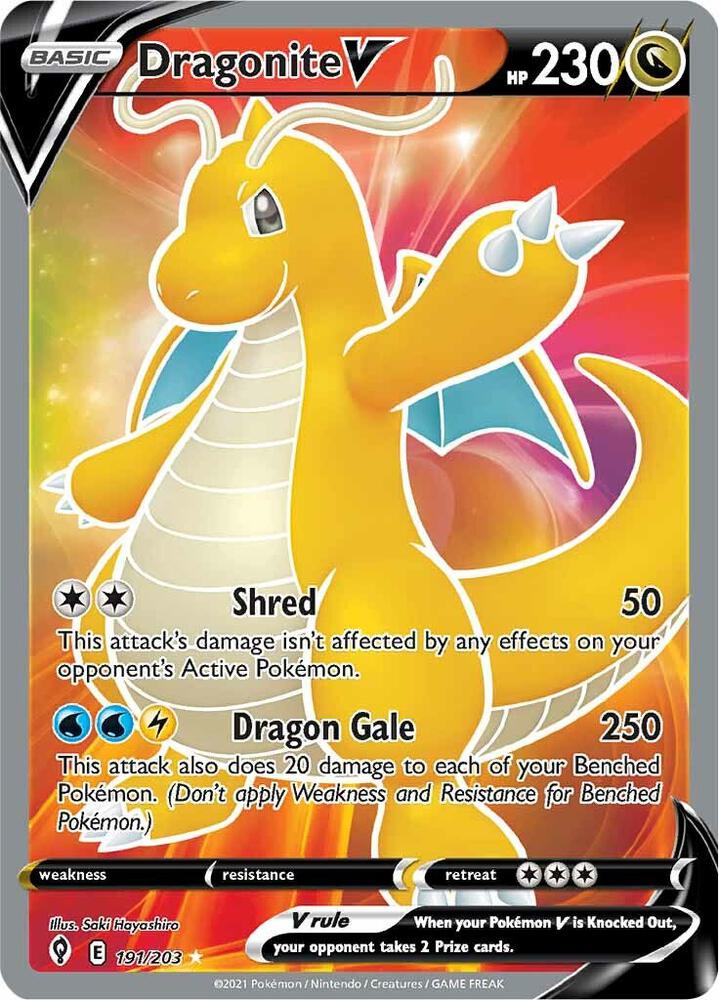 Dragonite V Full Art 191/203 (SWSH07: Evolving Skies)  - Holofoil | Good Games Adelaide SA