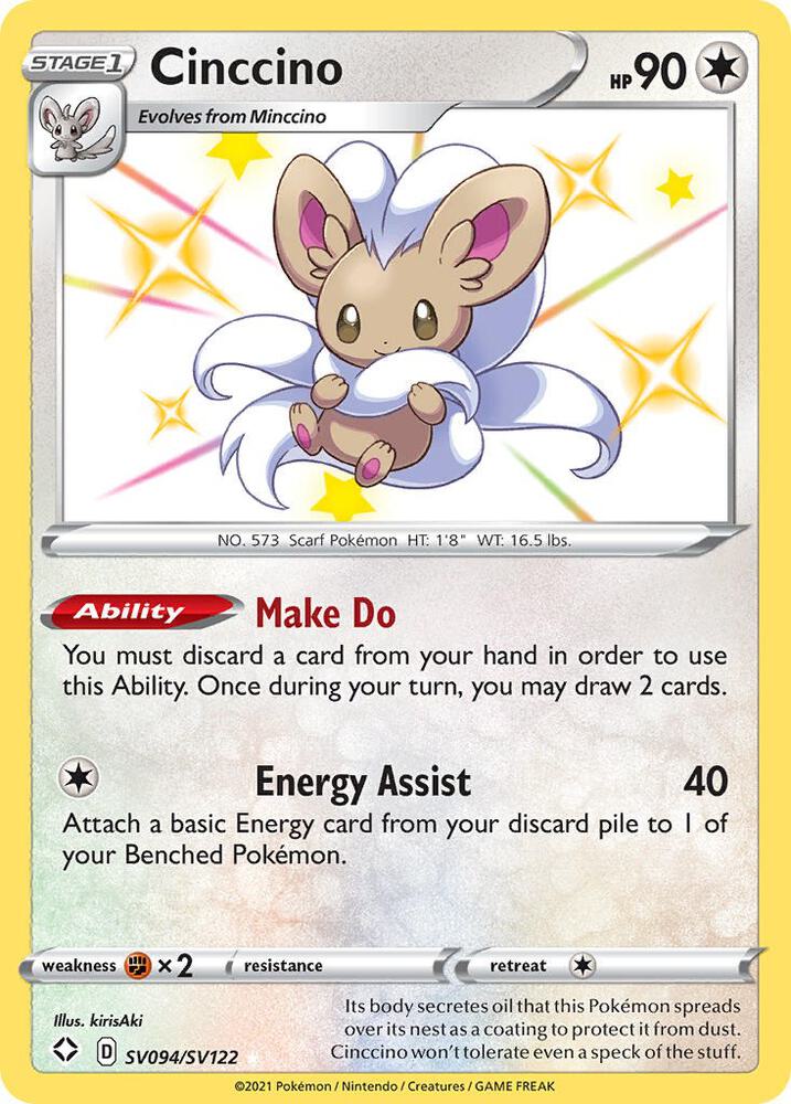 Cinccino SV094/SV122 (Shining Fates: Shiny Vault)  - Holofoil | Good Games Adelaide SA