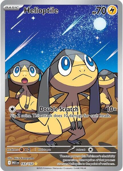Helioptile 143/132 (ME01: Mega Evolution)  - Holofoil | Good Games Adelaide SA