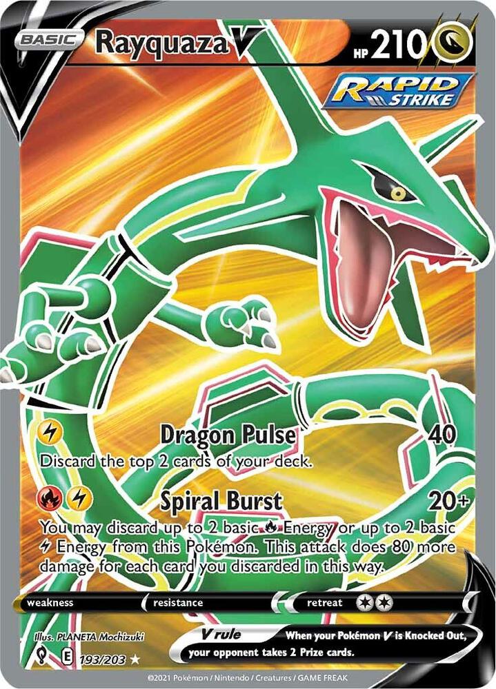 Rayquaza V Full Art 193/203 (SWSH07: Evolving Skies)  - Holofoil | Good Games Adelaide SA
