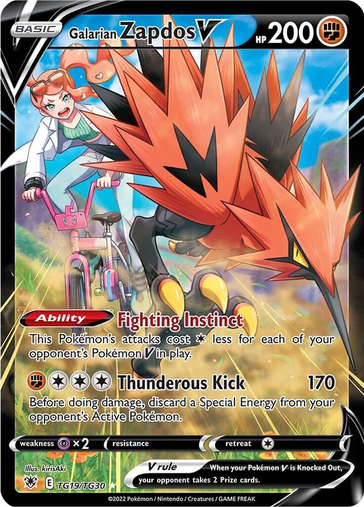 Galarian Zapdos V TG19/TG30 (SWSH10: Astral Radiance Trainer Gallery)  - Holofoil | Good Games Adelaide SA