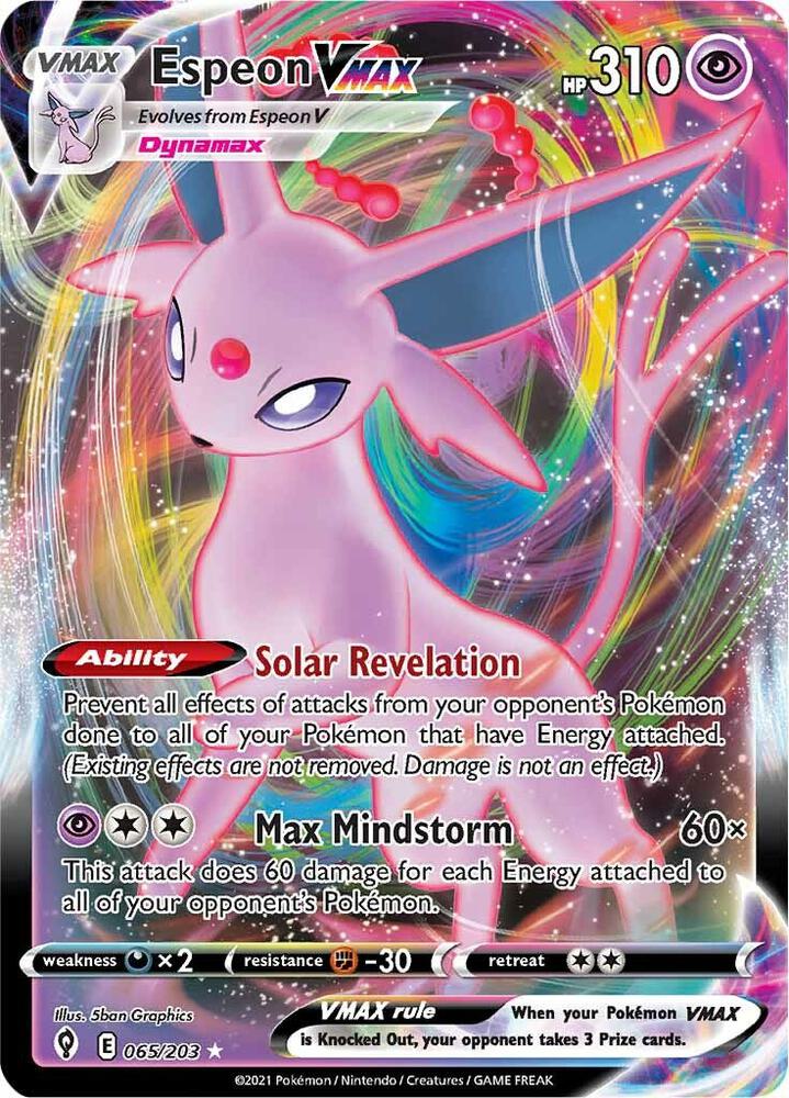Espeon VMAX 065/203 (SWSH07: Evolving Skies)  - Holofoil | Good Games Adelaide SA