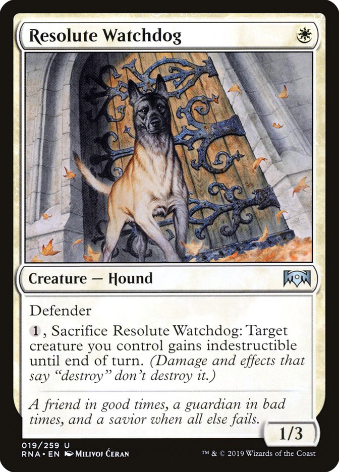 Resolute Watchdog 19 (Ravnica Allegiance)  - Foil | Good Games Adelaide SA