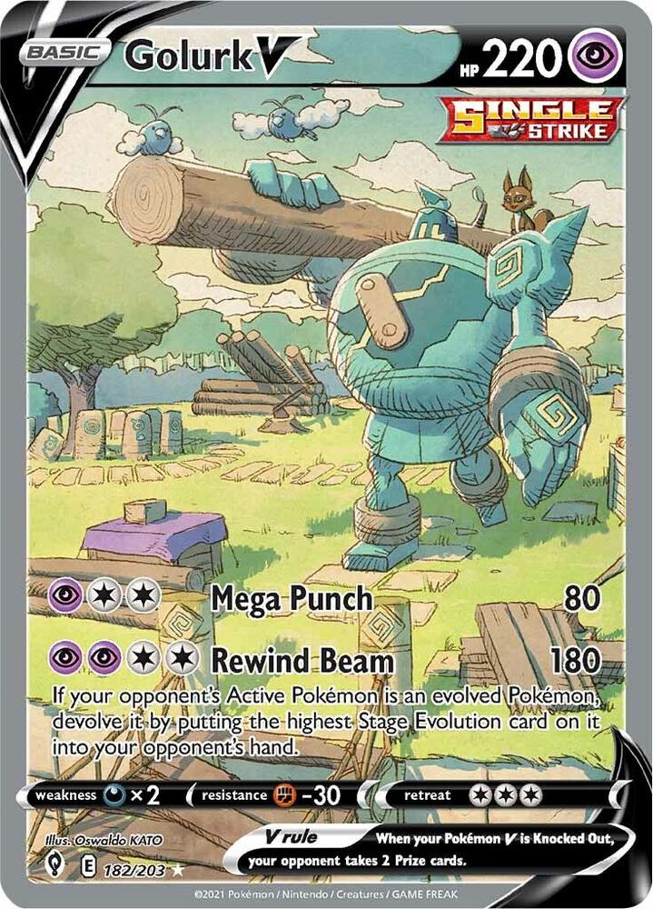 Golurk V Alternate Full Art 182/203 (SWSH07: Evolving Skies)  - Holofoil | Good Games Adelaide SA