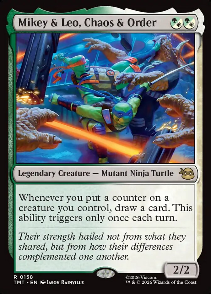 Mikey and Leo, Chaos and Order 157 (Teenage Mutant Ninja Turtles)  - Foil | Good Games Adelaide SA
