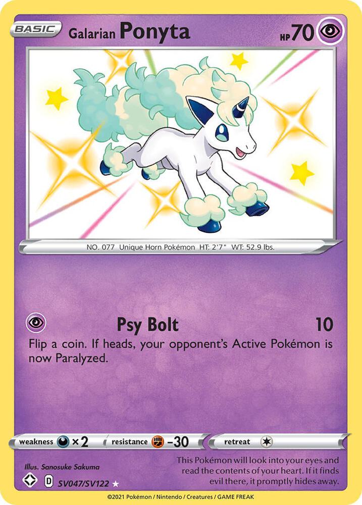 Galarian Ponyta SV047/SV122 (Shining Fates: Shiny Vault)  - Holofoil | Good Games Adelaide SA