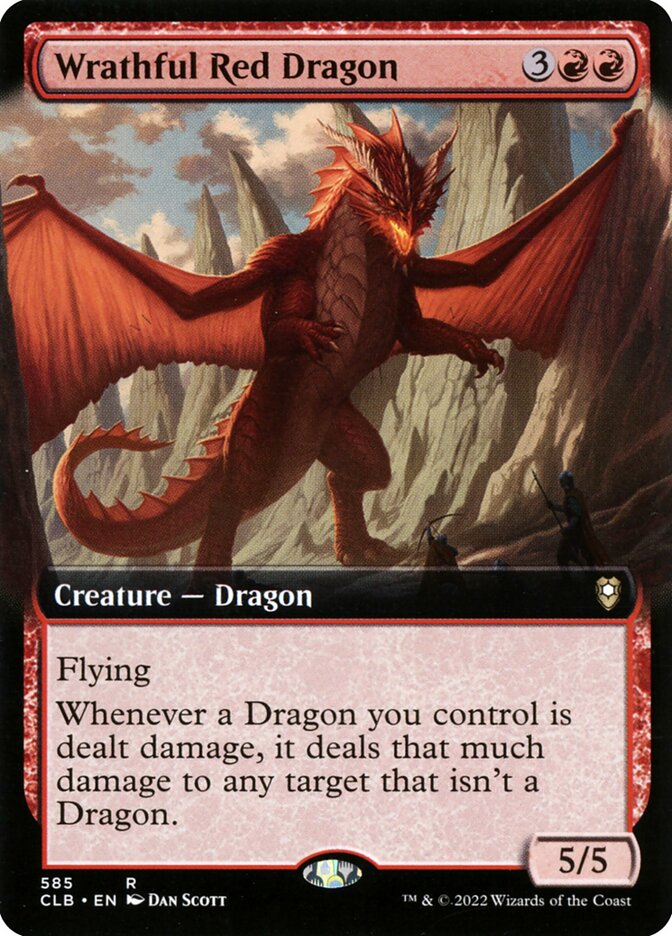 Wrathful Red Dragon Extended Art 585 (Commander Legends: Battle for Baldur's Gate)  - Foil | Good Games Adelaide SA