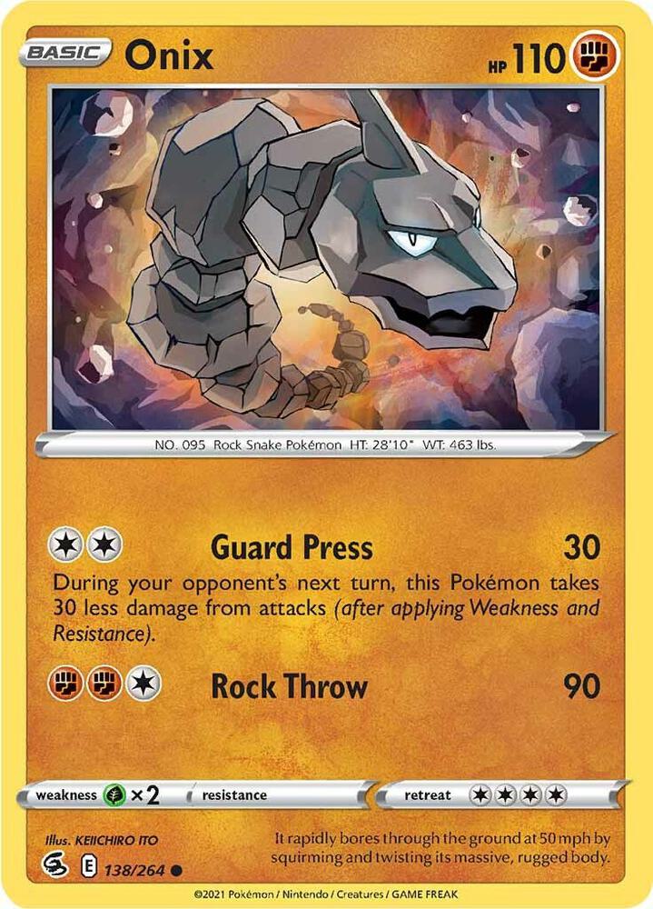 Onix 138/264 (SWSH08: Fusion Strike)  | Good Games Adelaide SA