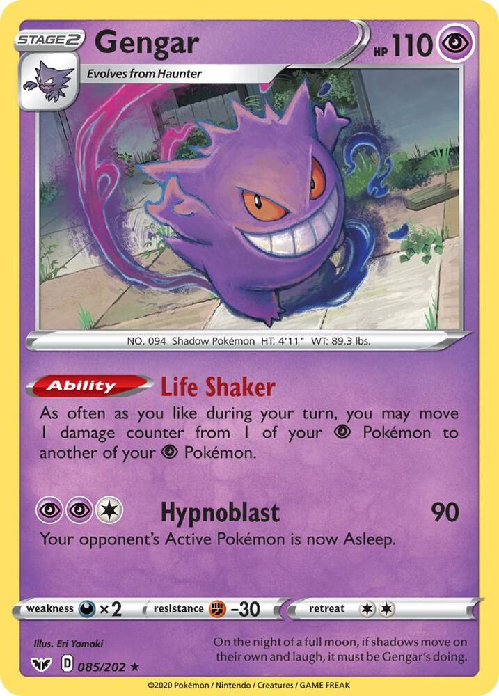Gengar 085/202 (SWSH01: Sword & Shield Base Set)  - Holofoil | Good Games Adelaide SA