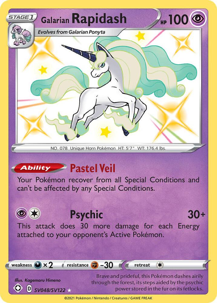 Galarian Rapidash SV048/SV122 (Shining Fates: Shiny Vault)  - Holofoil | Good Games Adelaide SA