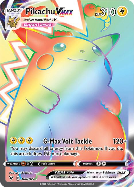 Pikachu VMAX Secret 188/185 (SWSH04: Vivid Voltage)  - Holofoil | Good Games Adelaide SA