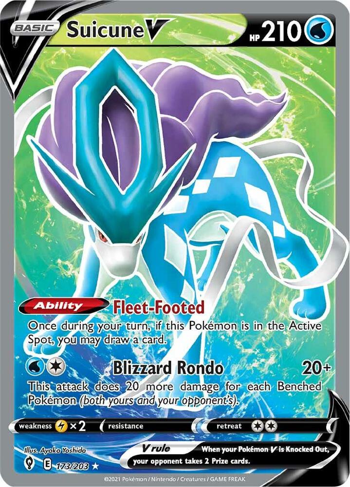 Suicune V Full Art 173/203 (SWSH07: Evolving Skies)  - Holofoil | Good Games Adelaide SA