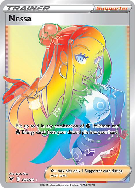 Nessa Secret 196/185 (SWSH04: Vivid Voltage)  - Holofoil | Good Games Adelaide SA