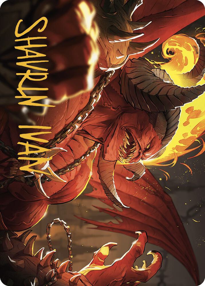 Rakdos Patron of Chaos Art Card 45 49 Gold Stamped Signature 45 (Art Series: Murders at Karlov Manor)  | Good Games Adelaide SA