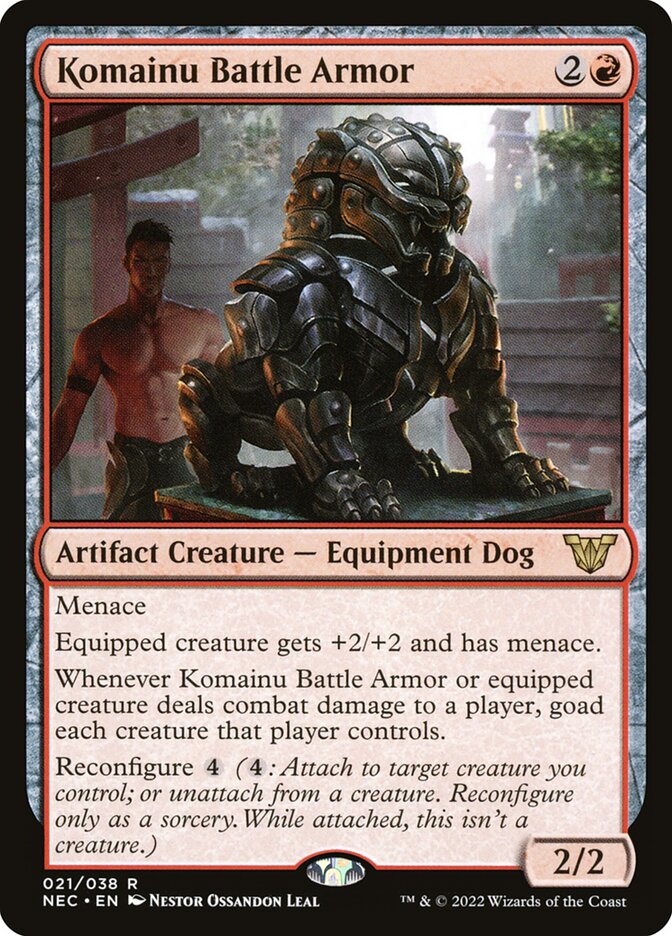 Komainu Battle Armor 21 (Commander: Kamigawa: Neon Dynasty)  | Good Games Adelaide SA