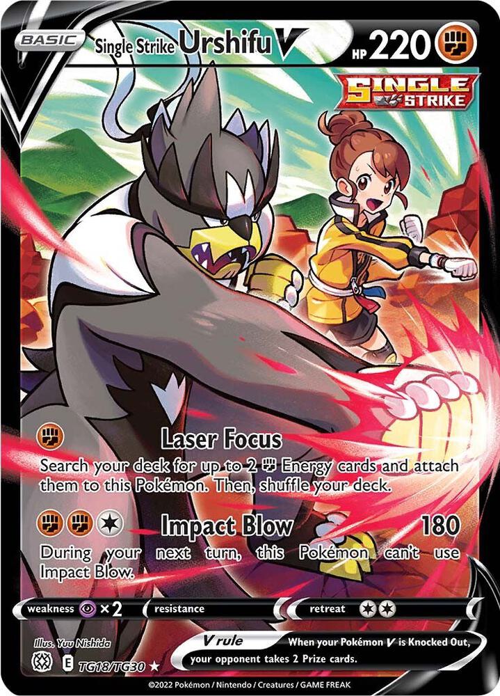 Single Strike Urshifu V TG18/TG30 (SWSH09: Brilliant Stars Trainer Gallery)  - Holofoil | Good Games Adelaide SA
