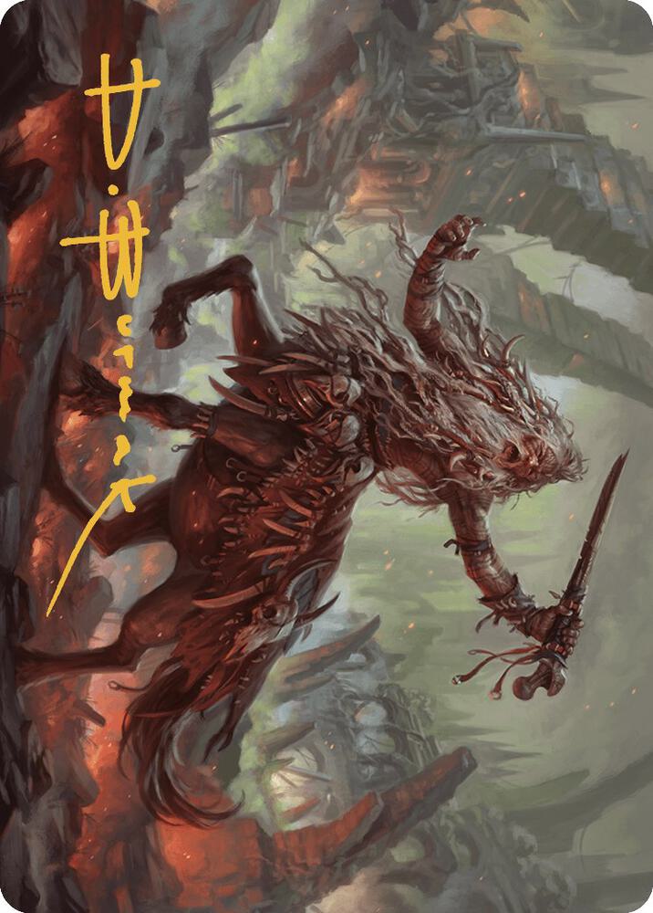 Yarus Roar of the Old Gods Art Card 24 49 Gold Stamped Signature 24 (Art Series: Murders at Karlov Manor)  | Good Games Adelaide SA