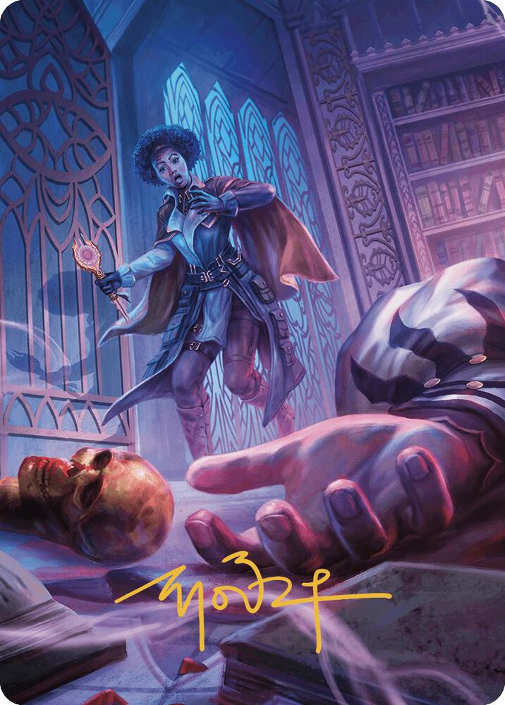 Deadly Complication Art Card Gold Stamped Signature 33 (Art Series: Murders at Karlov Manor)  | Good Games Adelaide SA