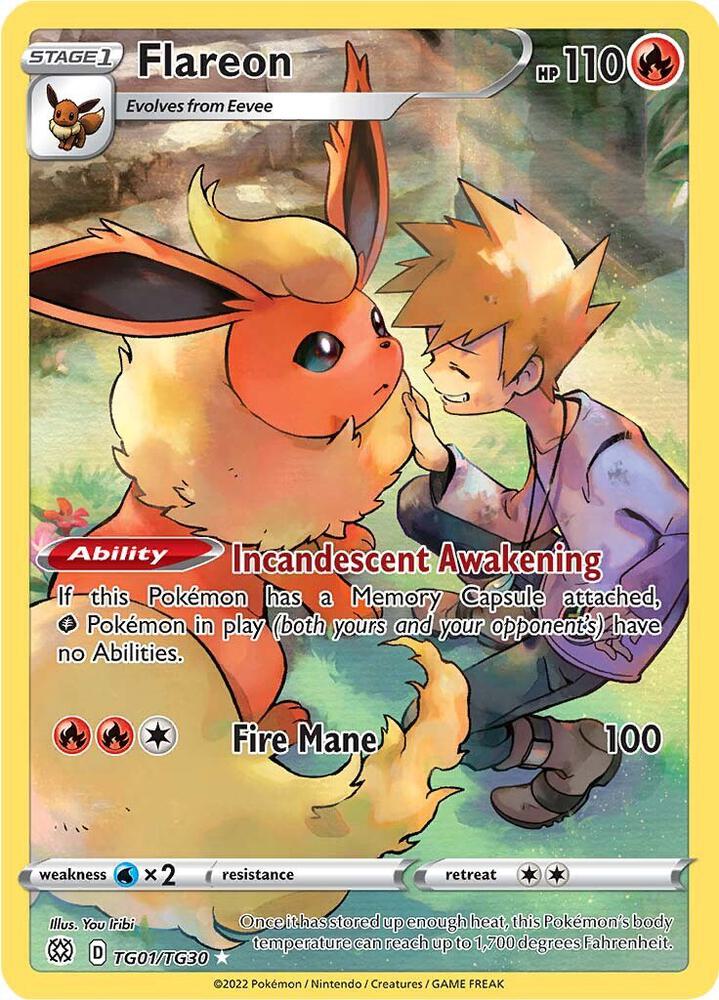Flareon TG01/TG30 (SWSH09: Brilliant Stars Trainer Gallery)  - Holofoil | Good Games Adelaide SA