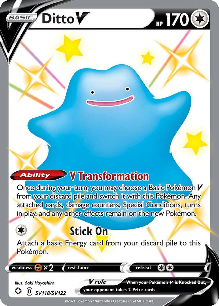 Ditto V SV118/SV122 (Shining Fates: Shiny Vault)  - Holofoil | Good Games Adelaide SA