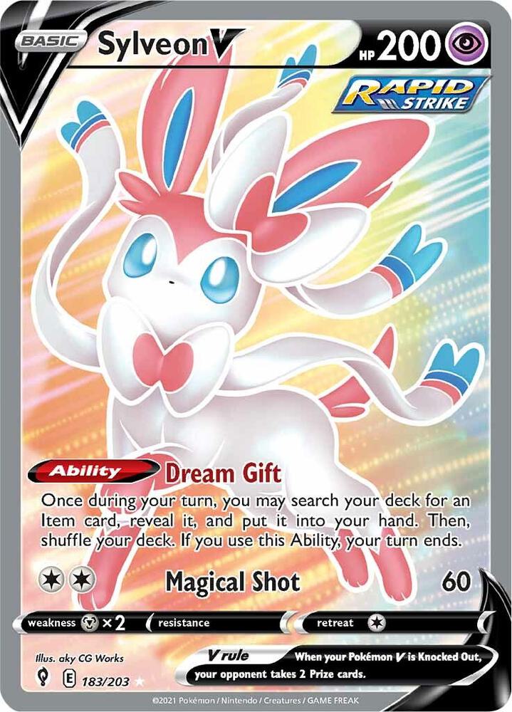 Sylveon V Full Art 183/203 (SWSH07: Evolving Skies)  - Holofoil | Good Games Adelaide SA