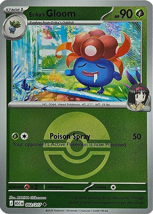 Erika's Gloom 002/217 (ME: Ascended Heroes)  - Poke Ball Holofoil | Good Games Adelaide SA