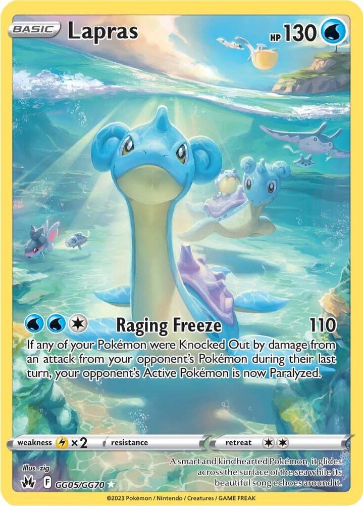 Lapras GG05/GG70 (Crown Zenith: Galarian Gallery)  - Holofoil | Good Games Adelaide SA
