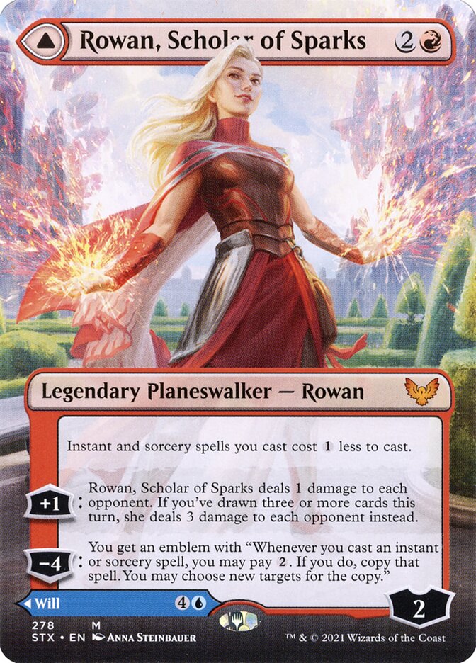 Rowan, Scholar of Sparks // Will, Scholar of Frost 278 (Strixhaven: School of Mages)  - Foil | Good Games Adelaide SA