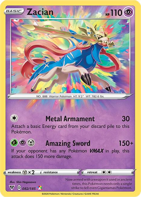Zacian 082/185 (SWSH04: Vivid Voltage)  - Holofoil | Good Games Adelaide SA