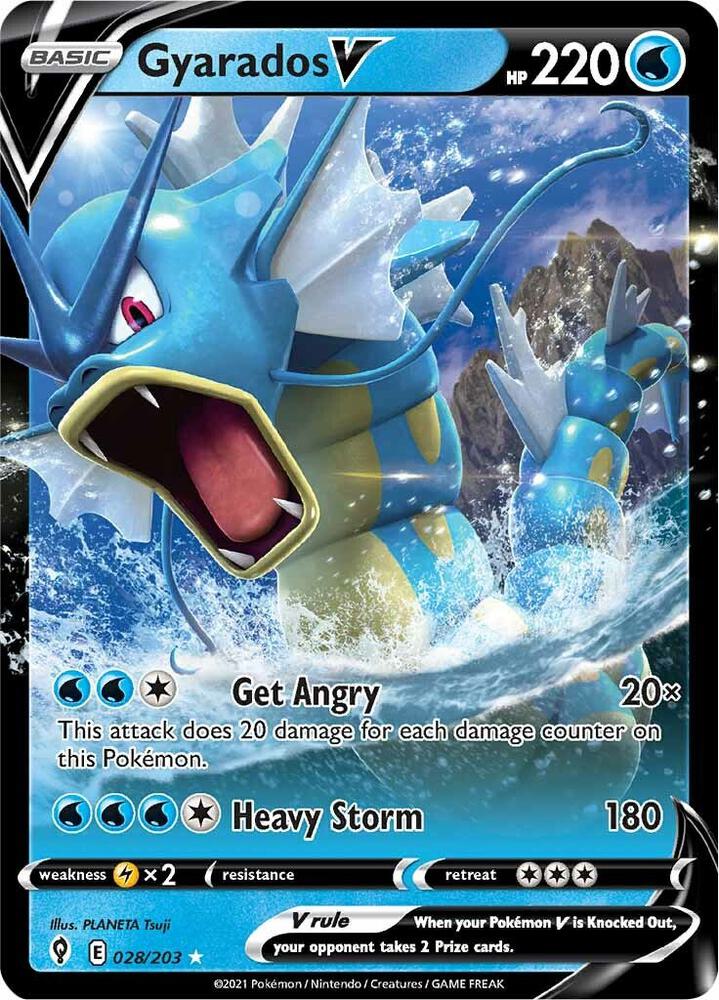 Gyarados V 028/203 (SWSH07: Evolving Skies)  - Holofoil | Good Games Adelaide SA