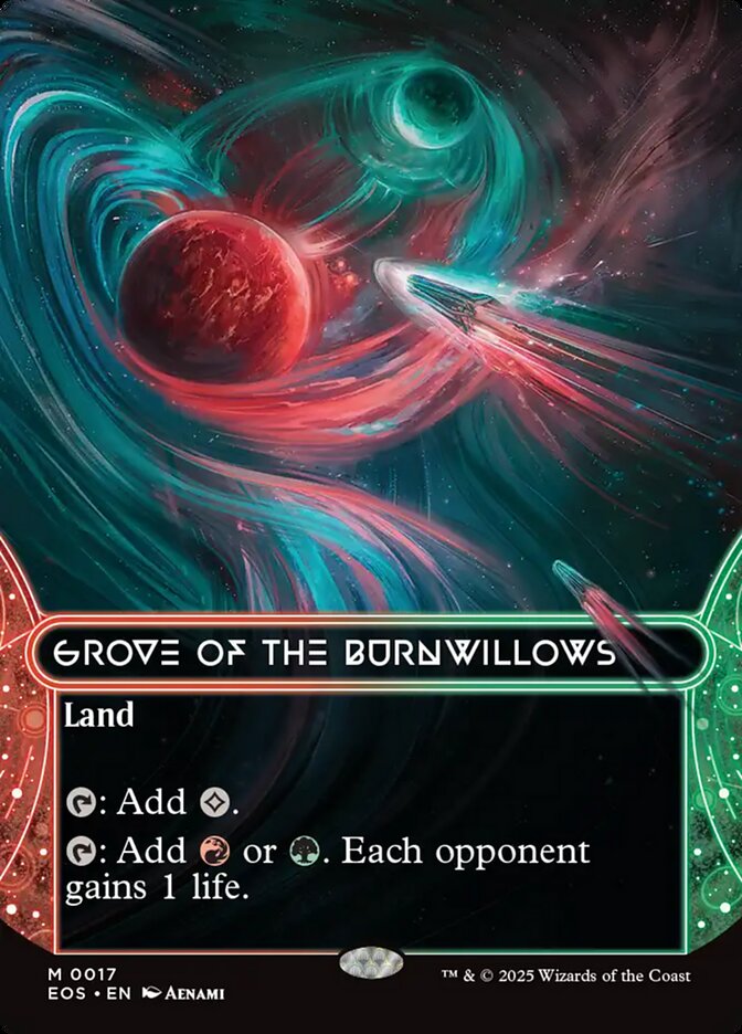 Grove of the Burnwillows 17/0 (Edge of Eternities: Stellar Sights)  - Borderless Foil | Good Games Adelaide SA