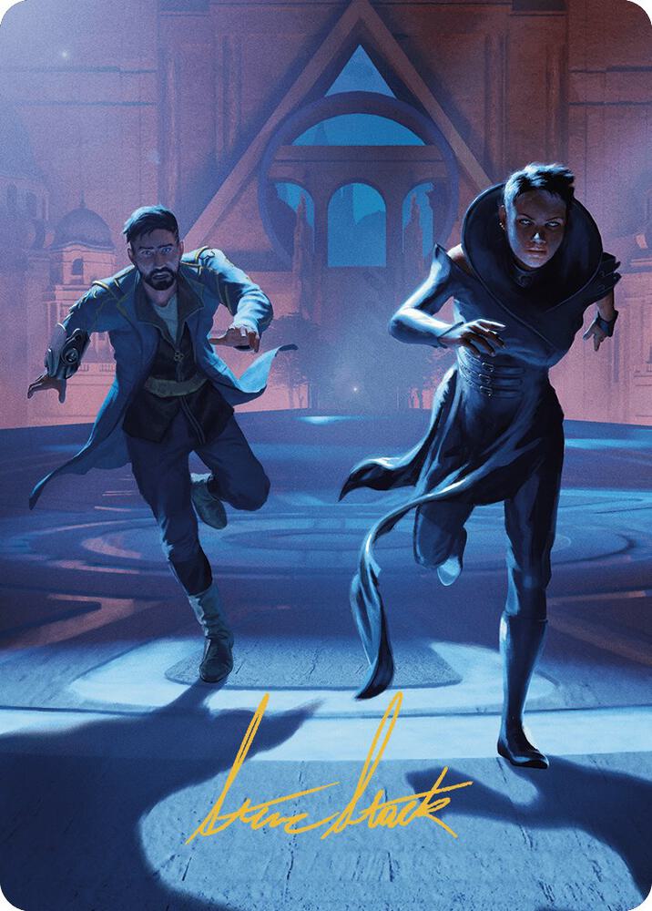Unauthorized Exit Art Card Gold Stamped Signature 30 (Art Series: Murders at Karlov Manor)  | Good Games Adelaide SA