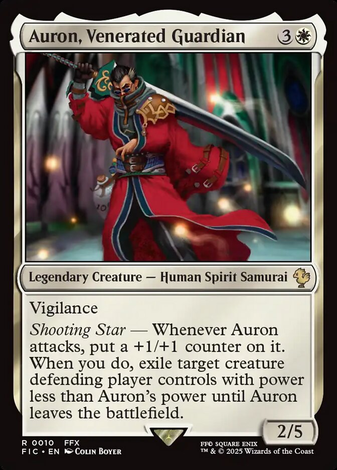 Auron, Venerated Guardian 10 (Commander: FINAL FANTASY)  | Good Games Adelaide SA