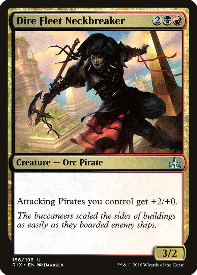 Dire Fleet Neckbreaker 156 (Rivals of Ixalan)  - Foil | Good Games Adelaide SA