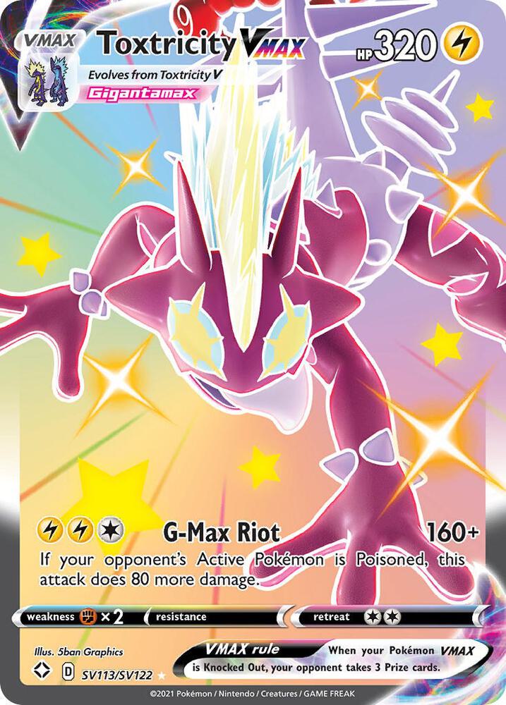 Toxtricity VMAX SV113/SV122 (Shining Fates: Shiny Vault)  - Holofoil | Good Games Adelaide SA