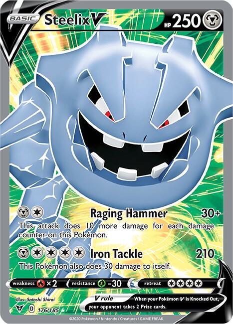 Steelix V Full Art 176/185 (SWSH04: Vivid Voltage)  - Holofoil | Good Games Adelaide SA
