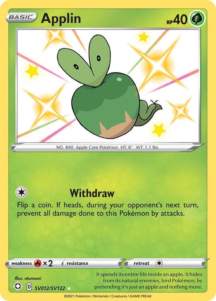 Applin SV012/SV122 (Shining Fates: Shiny Vault)  - Holofoil | Good Games Adelaide SA