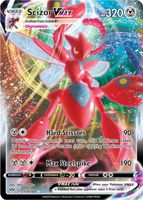 Scizor VMAX 119/189 (SWSH03: Darkness Ablaze)  - Holofoil | Good Games Adelaide SA
