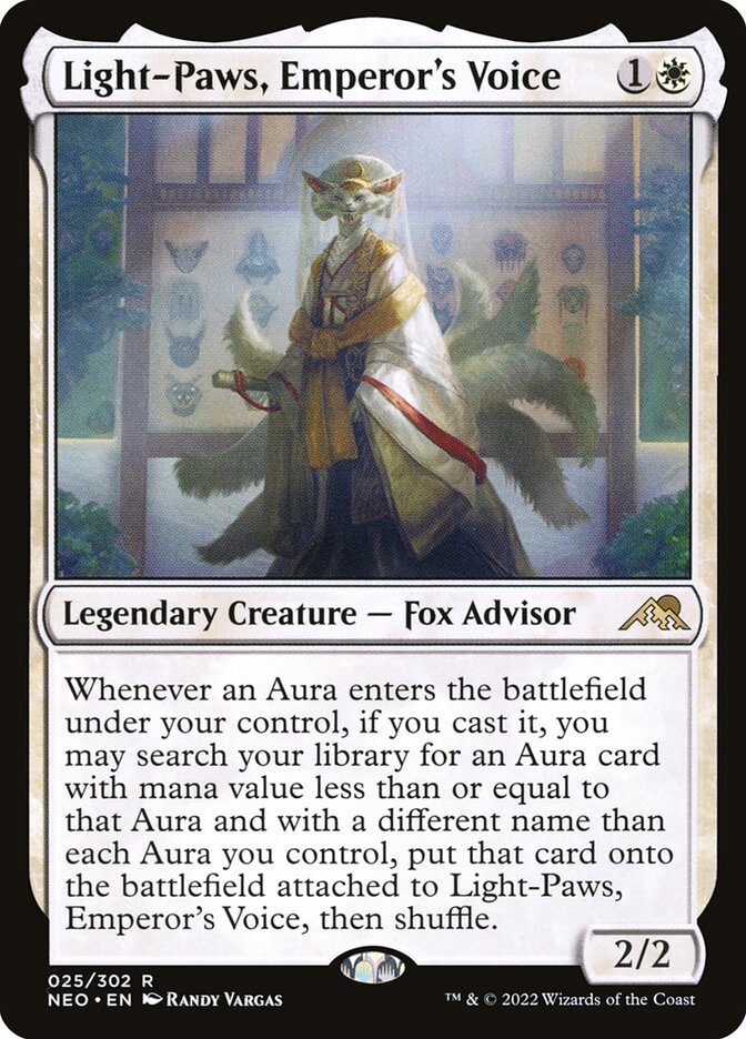 Light-Paws, Emperor's Voice 25 (Kamigawa: Neon Dynasty)  - Foil | Good Games Adelaide SA